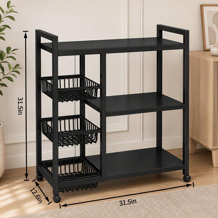 Home Edit Bathroom Storage - رف تخزين متحرك، قابل للتعديل، يتكون