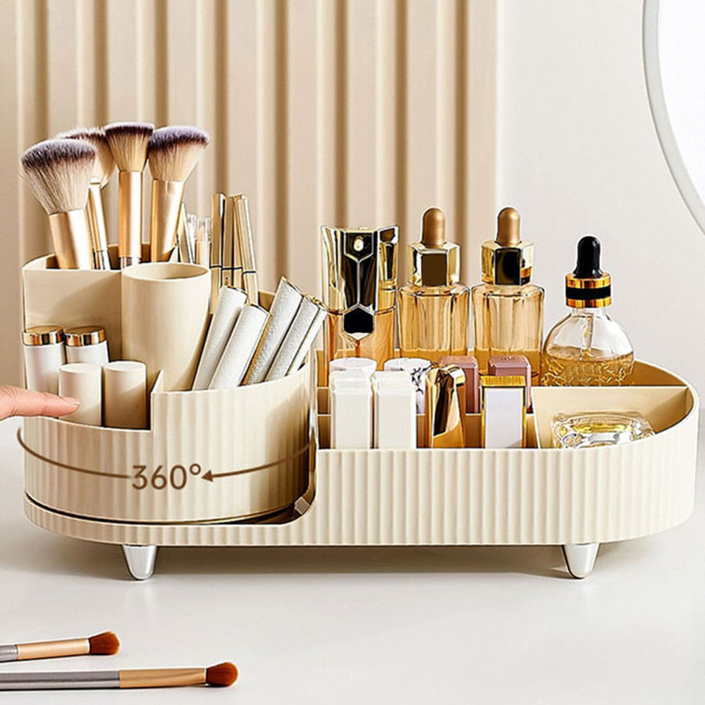 Home Edit Bathroom Storage - 360 ° منظم تخزين مكياج دوار