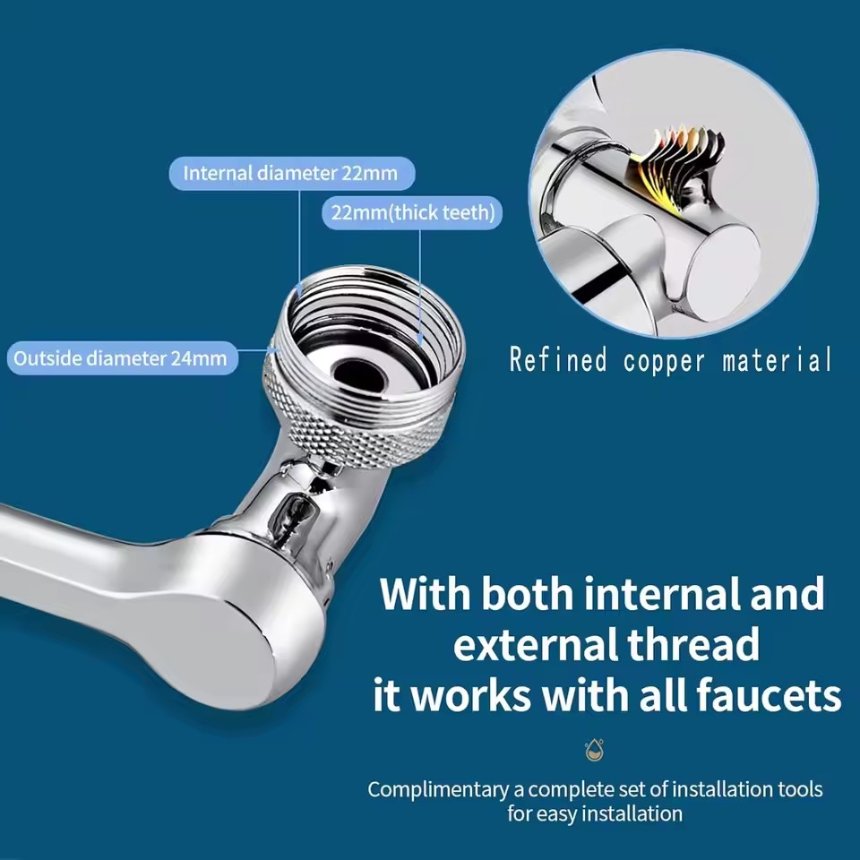 موسع صنبور معدني عالمي مع فلتر - مراجعة Basin Mixer Tap وسعره