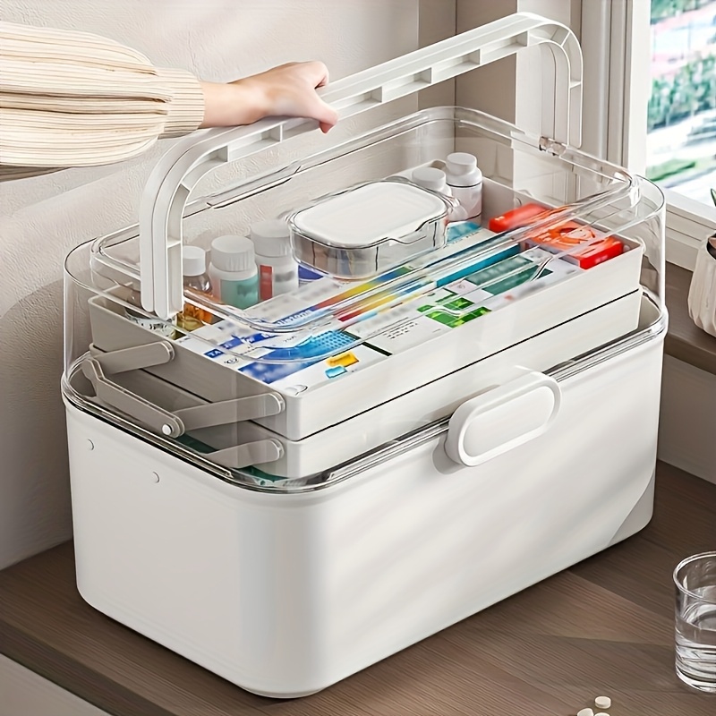 صندوق تخزين أدوية كبير السعة ب - مراجعة Home Edit Bathroom Storage وسعره
