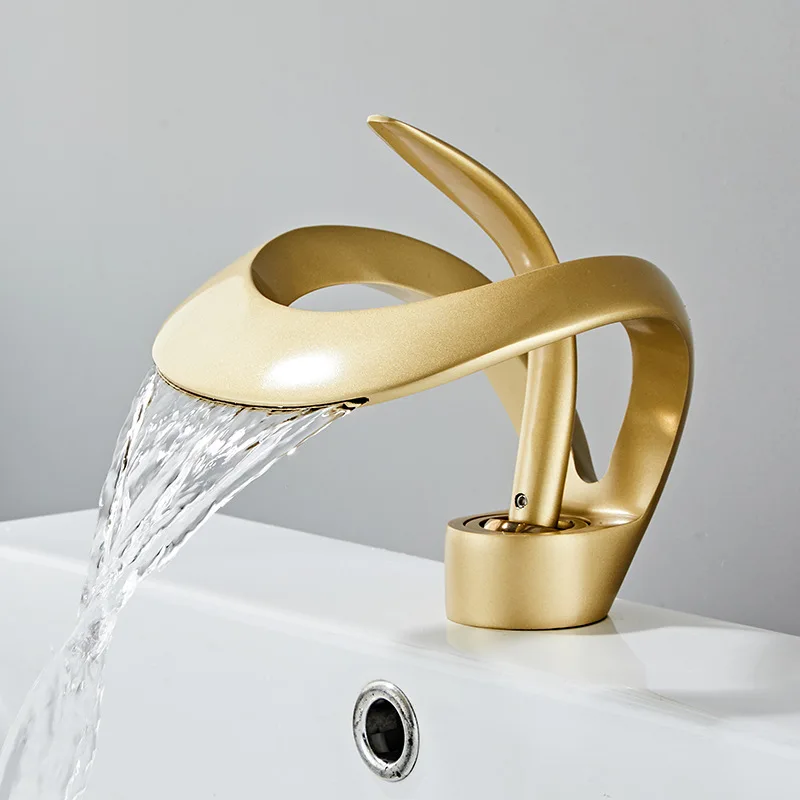 # صنبور حمام نحاسي ذهبي، صنبور - مراجعة Basin Mixer Tap وسعره
