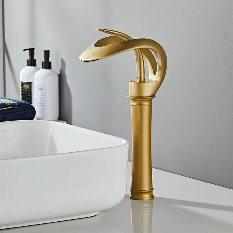 # صنبور حمام نحاسي ذهبي، صنبور - مراجعة Basin Mixer Tap وسعره