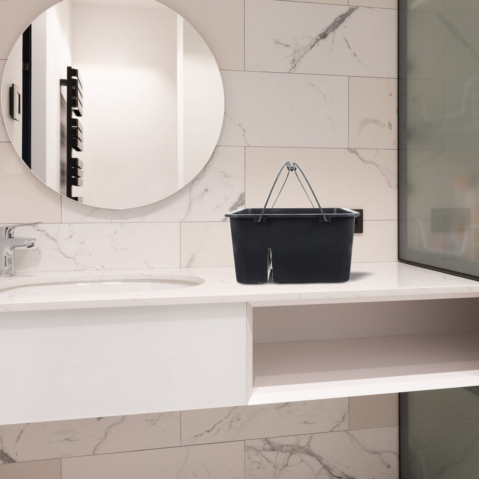 سلة تخزين بأربعة أقسام، مصنوعة - مراجعة Home Essentials Bathroom Storage وسعره