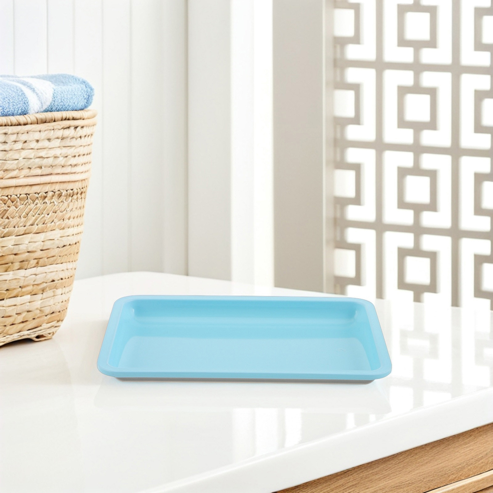 4 قطع من صواني عرض الأظافر الم - مراجعة Home Bathroom Organizer وسعره